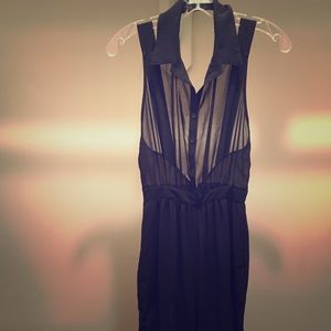 Black sheer top jumpsuit